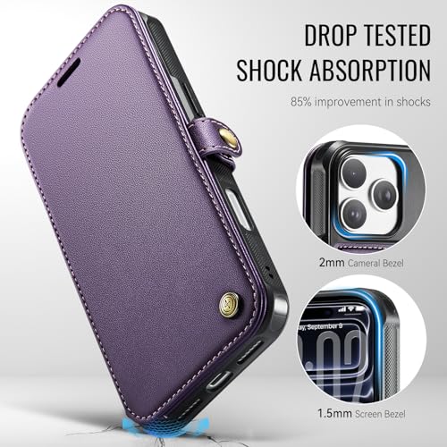 for iPhone 17 Pro Case Wallet Compatible with Magsafe, Purple - color: Purple, size: iPhone 17 Pro - 6.3"