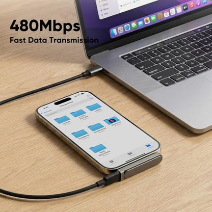 Adapter USB-C Male to Type-C Female 240W Fast Charging - style: USB-C male to USB-C female