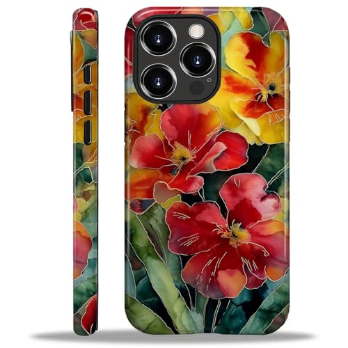 Case for iPhone 16 Pro Case,Vintage Floral Girly Design - Hybrid Dual Protection Silicone + Hard PC Shockproof Full Body Cover Slim Anti-Scratch Protective Case for Men Women - color: Vintage Floral Girly, size: iPhone 16 Pro