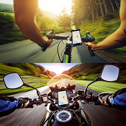 Bike Phone Holder Motorcycle Mount - Urtal Stable, One - Hand Operation-Super Stable Metal clip, Bicycle Scooter Handlebar Clamp, Bike Phone Holder Handlebar, Compatible with 4.7''-6.8'' Phone - color: 1 pack