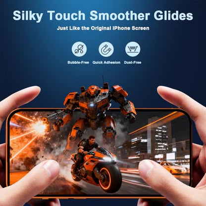 9H+ Tempered Glass for iPhone 17 Pro Screen Protector with Auto Dust Removal Installation Frame Military Grade Protection (Scratch, Shatter, Drop Resistance) Full Edge Coverage 6.3" 2025, 2 Pack - size: iPhone 17 Pro