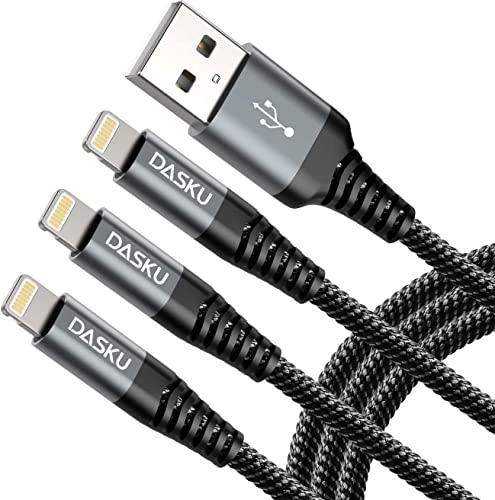 iPhone Charger Fast Charging [MFi Certified] USB Lightning Cable 6FT, 3Pack - color: Black, size: 6FT, style: USB A