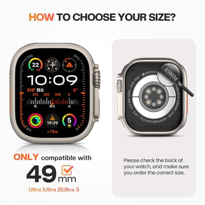 Goton Privacy Waterproof Case for Apple Watch Ultra 3/2/1 49mm - color: Matte Black, size: 49mm