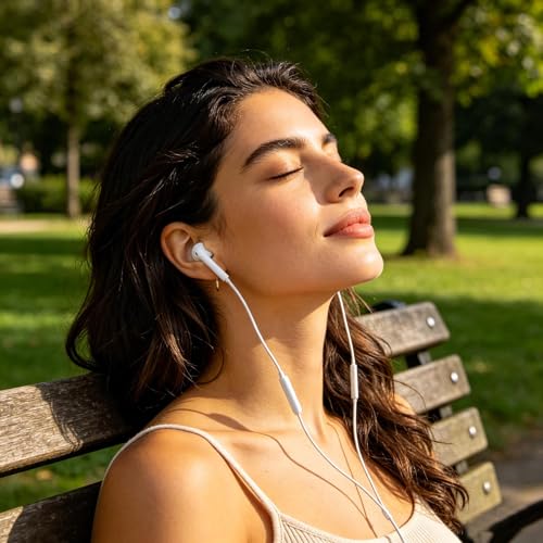 USB C Headphones Wired Earbuds for iPhone 17/16 Plus/15 Pro Max, USBC Headphone Type C Earphones with Mic &Volume Control Compatible with Samsung Galaxy S23 S22 S21 FE iPad Pro Huawei Google Pixel
