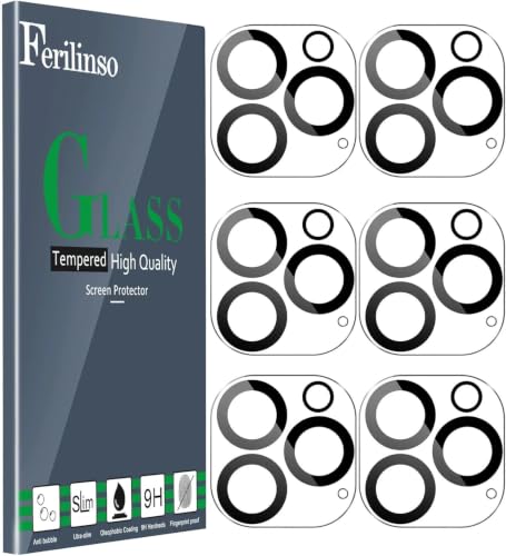 Ferilinso 6 Pack Camera Lens Protector for iPhone 16 Pro Max/iPhone 16 Pro - size: 16 Pro Max-6.3 INCH