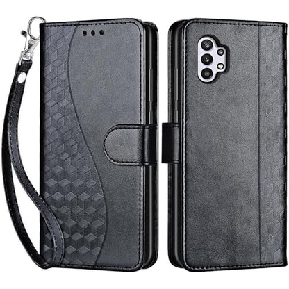 for Samsung Galaxy A32 5G Wallet case, Black | 3 Card Holders, Kickstand, Shockproof TPU Shell, PU Leather, Magnetic Closure, Protective Flip Folio Cover, Women - color: 3
