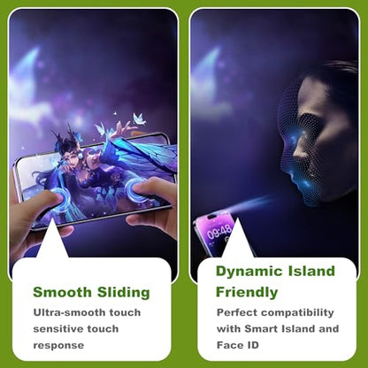 2 Pack Matte Privacy Screen Protector for iPhone 17/16 Pro 6.3",Anti-Glare Anti-Spy Scratch Resistant Tempered Glass Film,Smooth Responsive Touch Anti-Scratch Glass，Easy to Install - size: for iPhone 16 Pro / 17