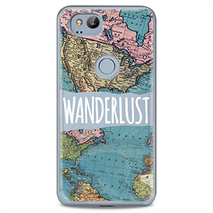 TPU Case Compatible for Google Pixel 9 8 Pro 7a 6a 5a XL 4a 5G 2 XL 3 XL 3a Flexible Silicone Print Quote Globe Journey Trip Clear Traveling Girls Slim fit Wanderlust Soft Design Cute Map - color: Map Print