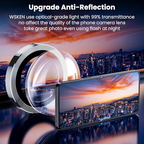WSKEN for Z Flip 7 Camera Lens Protector Case Cover - Anti Reflective - color: Silver