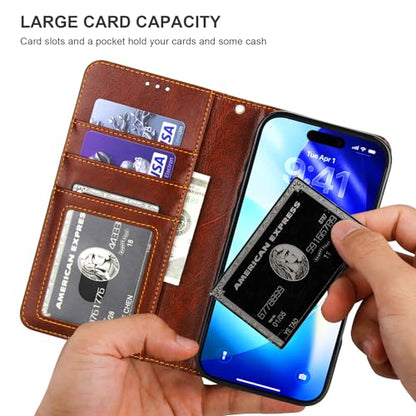 Bocasal Detachable Wallet Case Card Holder for iPhone 17 Air, Brown - color: Brown