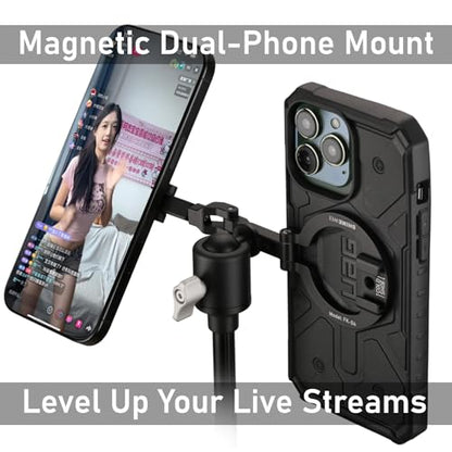 Dual‑Sided Magnetic Phone Holder for iPhone 12‑17, Vlog & Live Broadcast