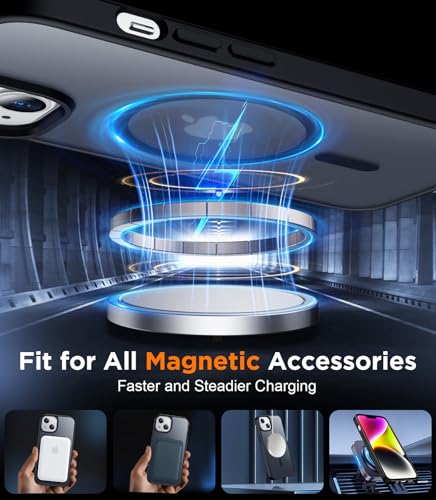 SPIDERCASE Magnetic for iPhone 14 Plus Case,Black - color: Black, size: Iphone 14 Plus 6.7''