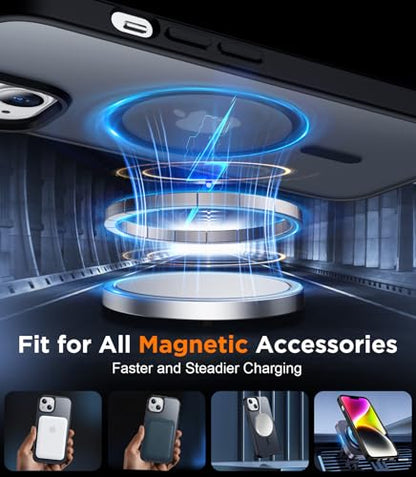 SPIDERCASE Magnetic for iPhone 14 Plus Case,Black - color: Black, size: Iphone 14 Plus 6.7''