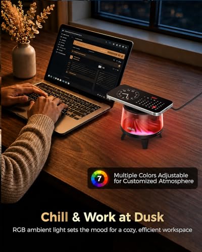3 in 1 Wireless Charging Station for Apple Devices,Mag-Safe Charger Stand,Magnetic Wireless Charger Station,RGB Ambient Light,for iPhone 17 Pro Max 16 15 14 13 12,AirPods & Apple Watch Series