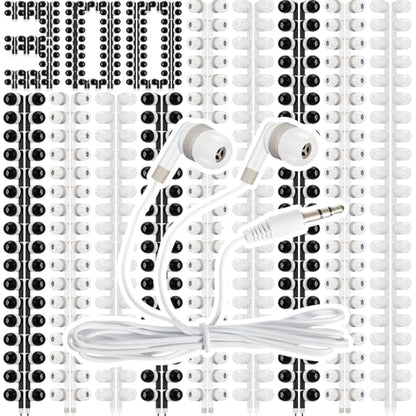 Kigeli 300 Packs Wired Earbuds Bulk, Black,White,Grey - color: Black,White,Grey