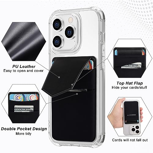 2PCS Phone Wallet Stick on,Card Holder for Phone Case,Phone Card Holder