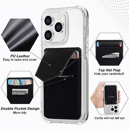 2PCS Phone Wallet Stick on,Card Holder for Phone Case,Phone Card Holder