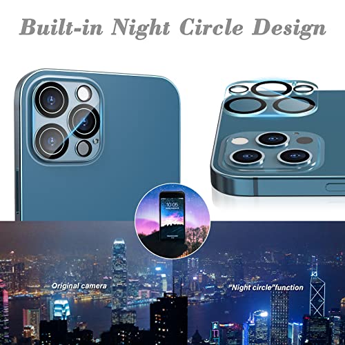 imluckies Camera Lens Protector for iPhone 12 Pro Max 6.7" Tempered Glass, HD Clear & 9H Hardness, Case-Friendly, Scratch Resistant, Easy Installation[3 Pack] - size: 12 Pro Max-Black