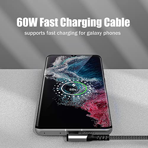 USB A to USB C Cable, 10ft USB C Cable Right Angle Fast Charging - color: Grey, size: 10ft