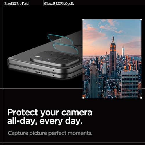 Spigen Glas.tR EZ FIT Optik Camera Lens Protector for Pixel 10 Pro Fold - size: Pixel 10 Pro Fold