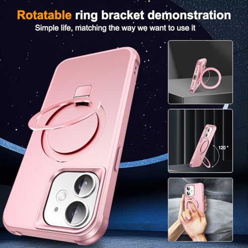 SKYLMW Compatible with iPhone 12/12 Pro Case with Stand,Rose Gold - color: Rose Gold, size: iPhone 12 & iPhone 12 Pro
