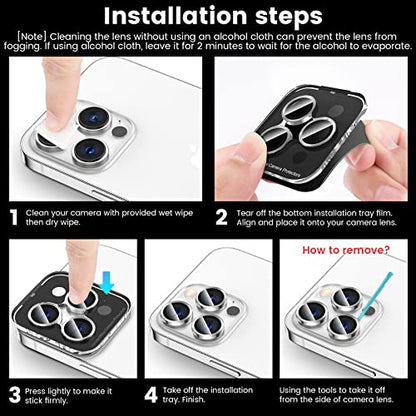 Tensea Bling Camera Lens Protector for iPhone 14 Pro/iPhone 14 Pro Max - color: Glitter Silver