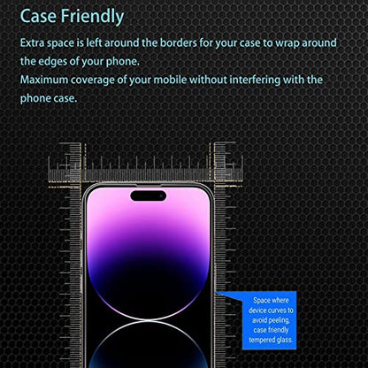 2+1+2 Pack Screen Protector for iPhone 14 Pro Max - size: Iphone 14 Pro Max 2+1+2pcs
