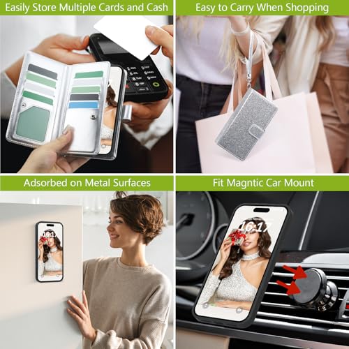 Varikke for iPhone 13 Pro Max Case Wallet Magnetic Detachable, Silver - color: (Standard) Silver, size: iPhone 13 Pro Max 6.7"