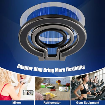 2PCS Magnetic Phone Ring Grip for MagSafe,360° Rotation Adjustable Phone Grip Ring Holder,Finger Holder Stand Accessory for iPhone 16/15/14/13/12/11Series Smartphone Accessories 1
