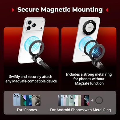 SmallRig Magic Arm Clamp, Phone Mount for Magsafe & Magnetic Adapter Ring - size: 11''+phone mount