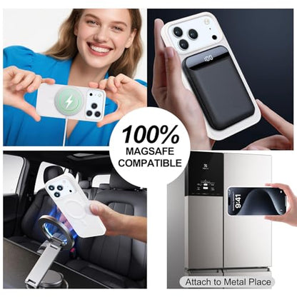 Harryshell Compatible with iPhone 17 Pro Max Case Wallet Multi Zipper Detachable Removable Cover Purse with RFID Blocking Card Slots Holder Mirror Crossbody Strap (Compatible with Magsafe - White) - color: Compatible with Magsafe - White, size: iPhone 17