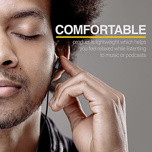 Samsung AKG Earbuds Original 3.5mm in-Ear Headphones with Remote & Mic for Galaxy A71, A31, Galaxy S10, S10e, Note 10, Note 10+, S10 Plus, S9 - Braided, Includes Velvet Carrying Pouch - Black