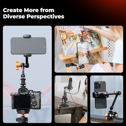 K&F CONCEPT 9.8" Magic Arm Clamp with Phone Holder