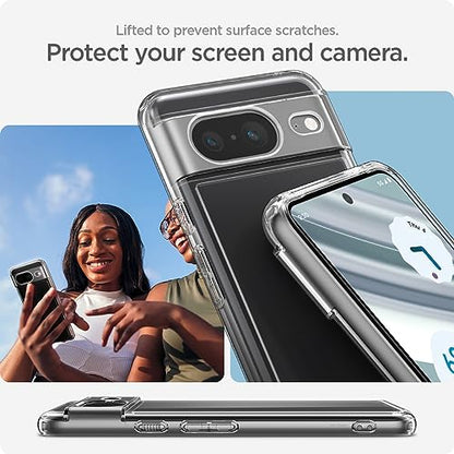 Spigen Ultra Hybrid for Pixel 8 Case, Crystal Clear - color: Clear, size: Pixel 8