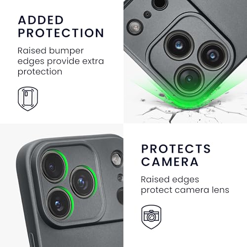 kwmobile Case Compatible with Apple iPhone 17 Pro Case -Soft TPU Back Phone Cover - with Metallic Look - Metallic Grey - color: Metallic Grey, size: iPhone 17 Pro