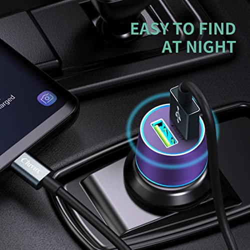 36W Rapid USB Car Charger for Samsung Galaxy S26/S25/A57/A56/A37/A36-Purple - color: Purple, size: 3.3ft cable