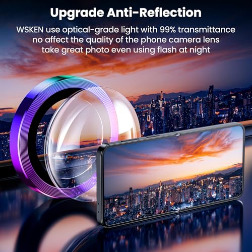 WSKEN for Z Flip 7 Camera Lens Protector Case Cover - Anti Reflective - color: Colorful