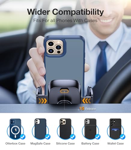 Coolpow Car Phone Holder Mount【Strongest Suction】 Universal 360° Dashboard Phone Holder for Car Jeep Truck Phone Mount Cell Phone Holders for Your Car Gifts for Mothers Day Him Her for iPhone Samsung