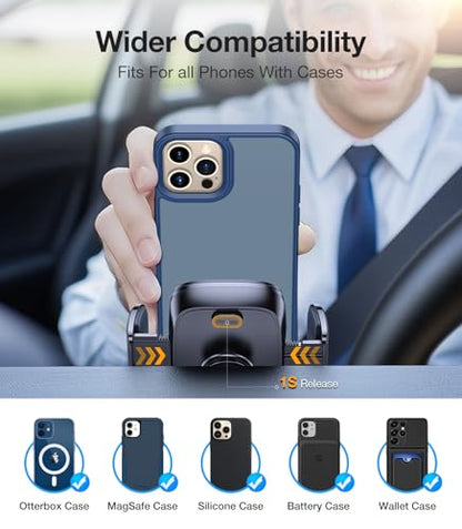Coolpow Car Phone Holder Mount【Strongest Suction】 Universal 360° Dashboard Phone Holder for Car Jeep Truck Phone Mount Cell Phone Holders for Your Car Gifts for Mothers Day Him Her for iPhone Samsung