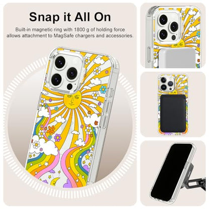 MOSNOVO Compatible with Magsafe Designed for iPhone 13 Pro Case, [Buffertech 6.6 ft Drop Impact] Shockproof TPU Protective Bumper with Hard Back 70's Psychedelic Groovy Art Phone Case - Clear - color: 70's Psychedelic Groovy Art, size: iPhone 13 Pro