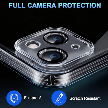Crystal Clear Case, Transparent Shockproof Protective Phone Case Soft Silicone Slim Cover with Camera Protection - color: Transparent, size: 13mini