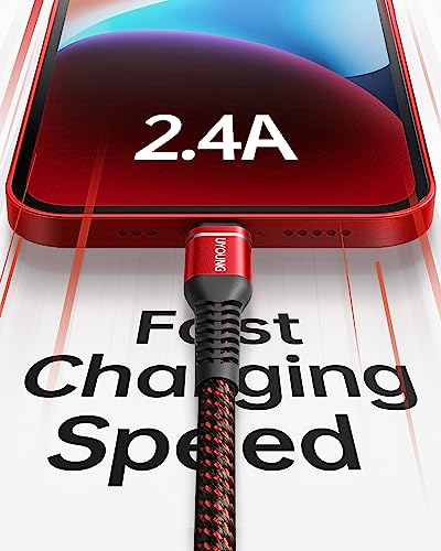 USB to Lightning Cable [Apple MFi Certified] iPhone Charger Cord 10FT 3Pack