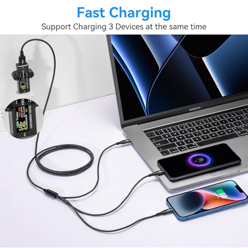3 in 1 Multi Charger Cable, Multi Charging Cable with Data Transfer