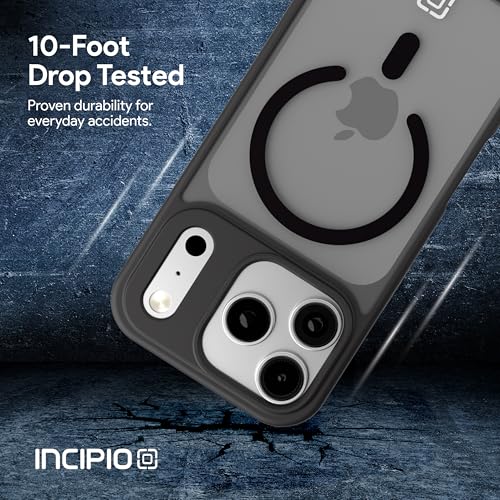 Incipio - Fog iPhone 17 Pro, Magsafe Compatible Phone Case, 10ft Drop Tested, Ultra Durable & Shock Absorbing, Scratch Resistant & Slim Profile (Black) - color: Black, size: iPhone 17 Pro