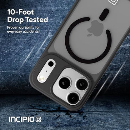 Incipio - Fog iPhone 17 Pro, Magsafe Compatible Phone Case, 10ft Drop Tested, Ultra Durable & Shock Absorbing, Scratch Resistant & Slim Profile (Black) - color: Black, size: iPhone 17 Pro