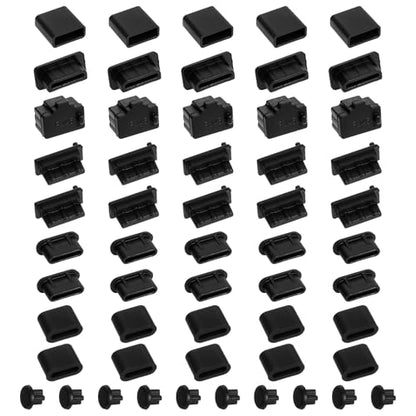 55Pcs USB Port Caps Silicone USB Port Cover Protector Dust Plug