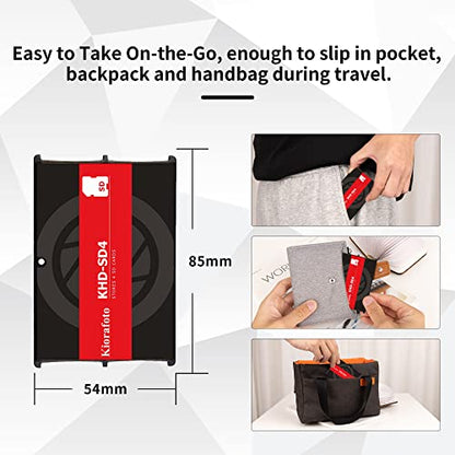 4 Slots Slim Credit Card Size SD SDXC SDHC Card Case Holder - color: For 4 SD