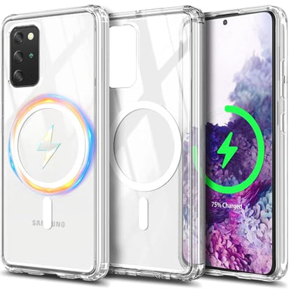 YZB Magnetic for Samsung Galaxy S20+ (Plus) Case, Clear | Compatible with MagSafe | Slim Fit Lightweight Shockproof, Military-Grade Protection, Yellowing Resistant Scratch-Resistant Back - color: Crystal Clear, size: Galaxy S20 Plus