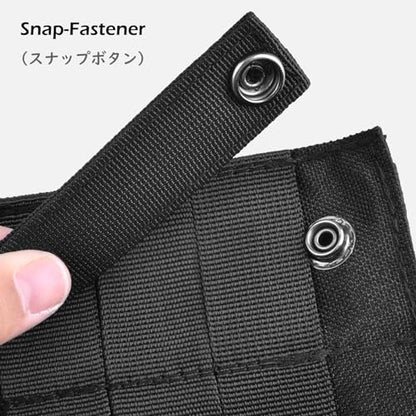 TRIWONDER Tactical Cigarette Pouch Molle Small Military Bag Battery Cigarette Case EDC Utility Card Holder Lighter Slot Mini Cigar Waist Pack - color: 14 Black - Triple Pistol