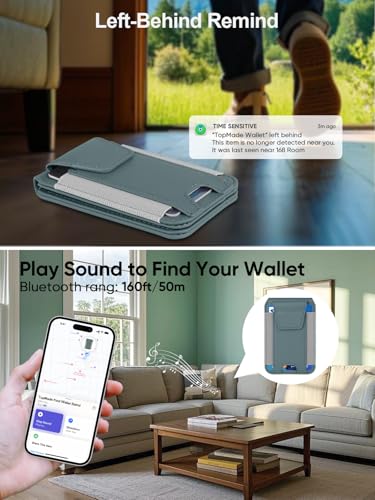 for MagSafe Wallet Works with Apple Find My, Strongest Magnetic Wallet - color: Gray